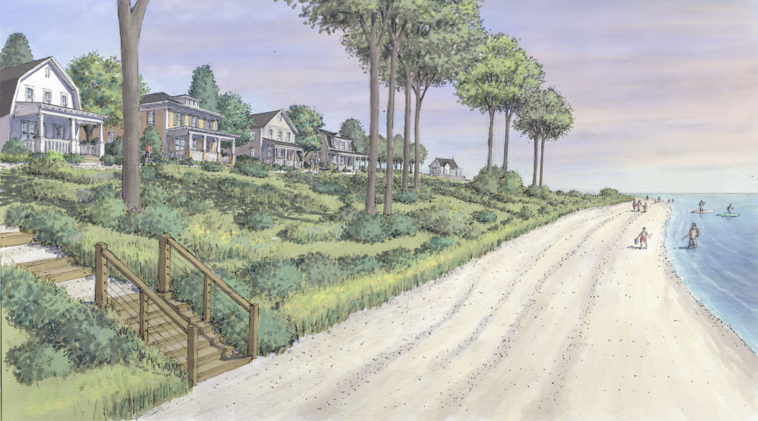 Beach Ground Level Illustration